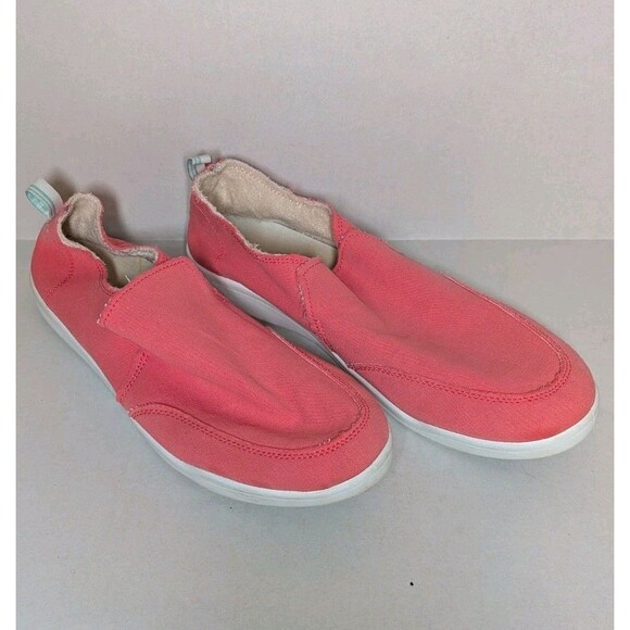 Vionic Beach Canvas Slip-On Sneakers Malibu Womens Sz 11 Coral Pink Comfort Shoe - Picture 2 of 15